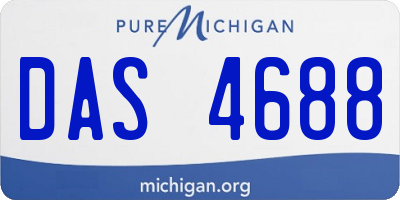 MI license plate DAS4688