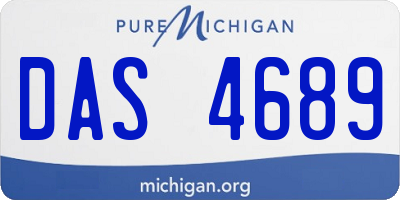 MI license plate DAS4689