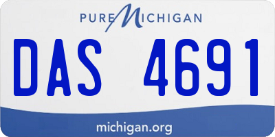 MI license plate DAS4691