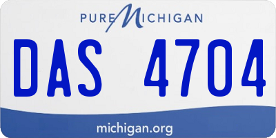 MI license plate DAS4704