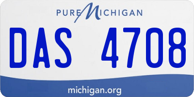 MI license plate DAS4708