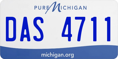 MI license plate DAS4711