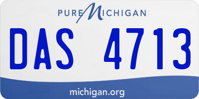 MI license plate DAS4713