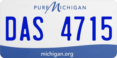 MI license plate DAS4715