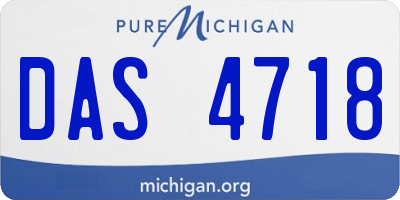 MI license plate DAS4718