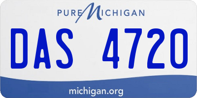 MI license plate DAS4720