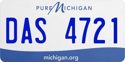 MI license plate DAS4721