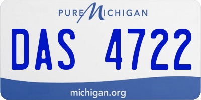 MI license plate DAS4722