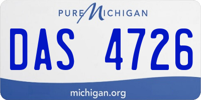 MI license plate DAS4726
