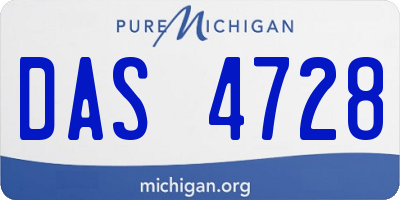 MI license plate DAS4728