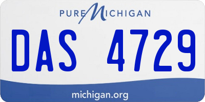 MI license plate DAS4729