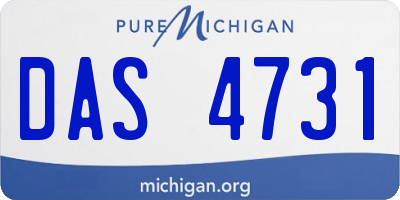 MI license plate DAS4731
