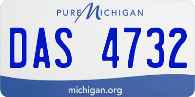 MI license plate DAS4732