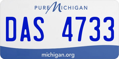 MI license plate DAS4733