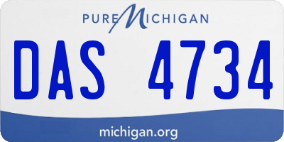 MI license plate DAS4734