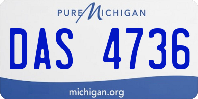 MI license plate DAS4736