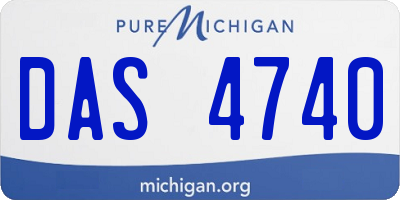 MI license plate DAS4740