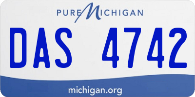 MI license plate DAS4742