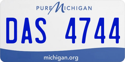 MI license plate DAS4744