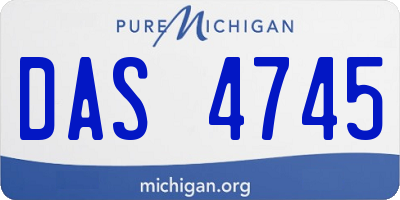 MI license plate DAS4745