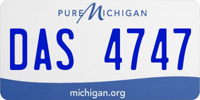 MI license plate DAS4747