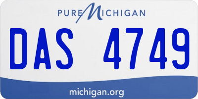 MI license plate DAS4749