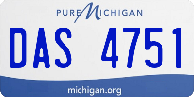 MI license plate DAS4751