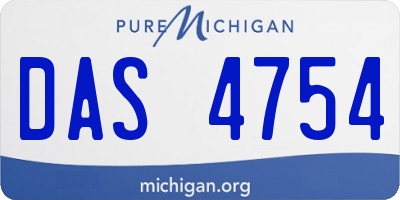 MI license plate DAS4754