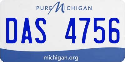 MI license plate DAS4756