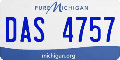 MI license plate DAS4757