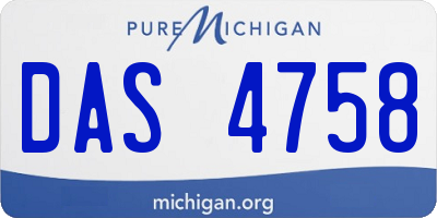 MI license plate DAS4758