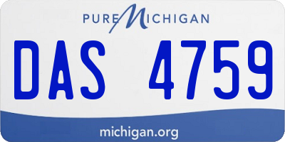 MI license plate DAS4759