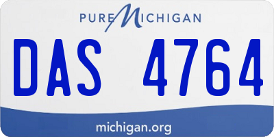 MI license plate DAS4764