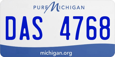 MI license plate DAS4768