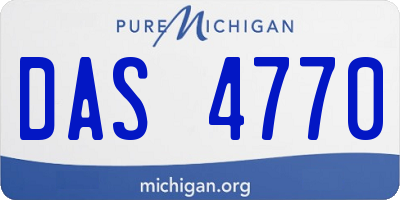 MI license plate DAS4770