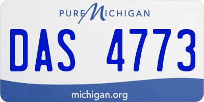 MI license plate DAS4773