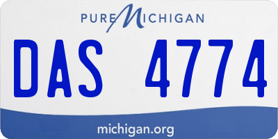 MI license plate DAS4774