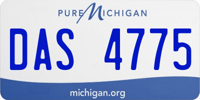 MI license plate DAS4775
