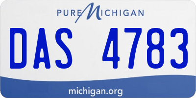 MI license plate DAS4783