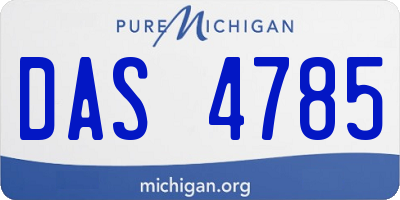 MI license plate DAS4785