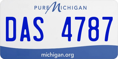 MI license plate DAS4787