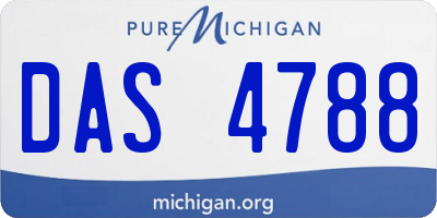 MI license plate DAS4788