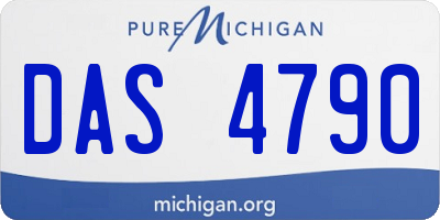 MI license plate DAS4790