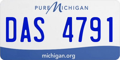 MI license plate DAS4791