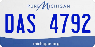 MI license plate DAS4792