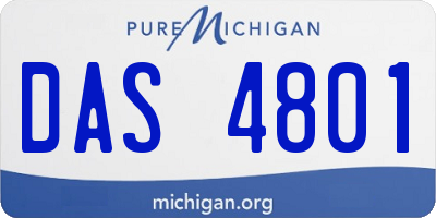 MI license plate DAS4801