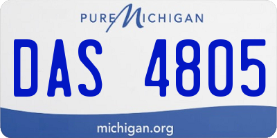 MI license plate DAS4805