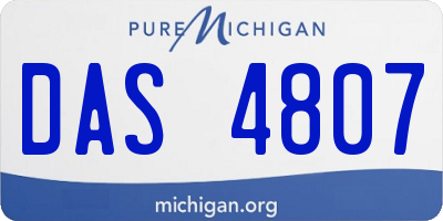 MI license plate DAS4807