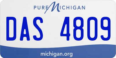 MI license plate DAS4809