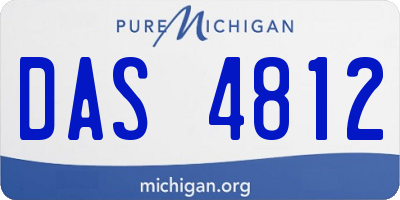 MI license plate DAS4812